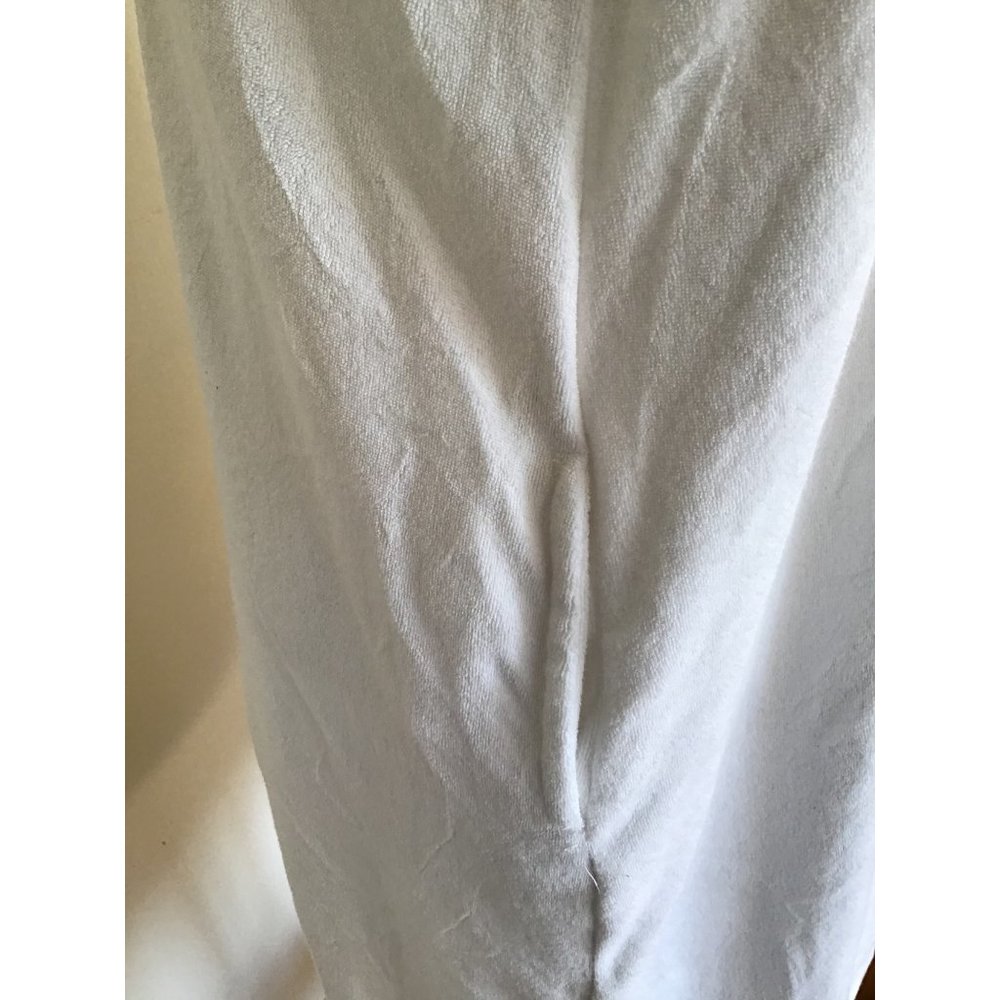 Women’s White Hooded Swim Cover-Up with Black Trim - Picture 3 of 4